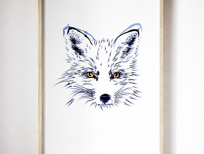 Fox 01 Blue Mock up affinity affinity designer affinity photo animal art animal illustration fox fox design fox illustration illustration kirklees uk yorkshire