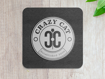 Crazy Cat Beer Mat