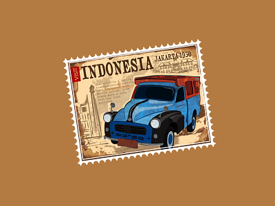 VISIT INDONESIA | Dribbble Weekly Warm-Up artwork branding design designer freelancer illustrator indonesia logo photoshop stamp stamp design syarif syarifbahreisy weekly warm up
