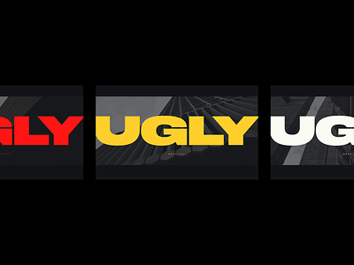 "UGLY" — Behind the Scenes: Colour Experiments architecture big type black and white branding brutalism brutalist buildings credits dark film london minimal moody motion short typography