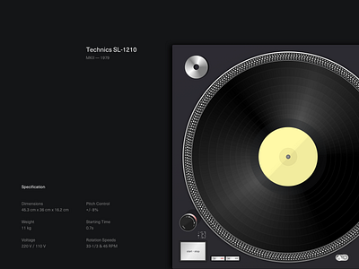 Technics SL-1210 Turntable