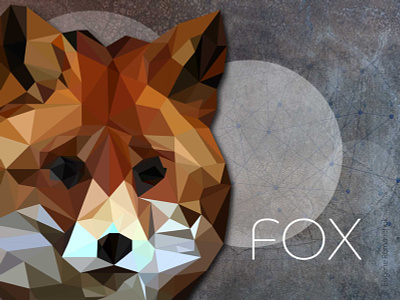 Fox design illustration painting vector