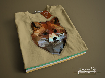 fox t-shirt design illustration logo painting