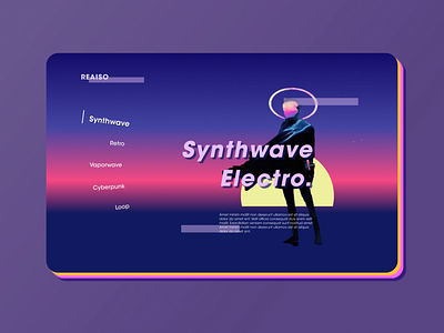 Web Design - Synthwave Style design ui web