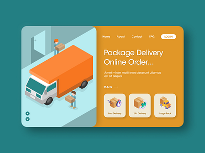 Web Design - Package Delivery design ui web