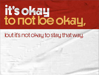 it’s okay graphic design illustrator poster type