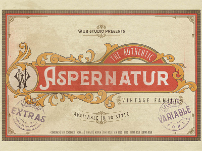 Aspernatur Vintage Family Typeface design font font family type typography victorian font vintage font