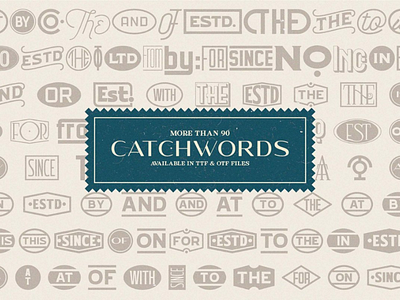 Northville Catchwords cathcwords creative market font type typography vintage vintage font vintage typography