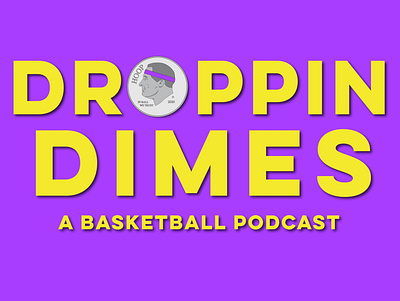 Droppin’ Dimes: A Basketball Podcast basketball logo design podcast podcast art podcast logo