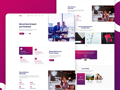 Business Consulting Landing Page adobe xd branding business design landing page design typography user experience user interface web website