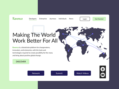 ravenco - a platform for connecting innovators branding design identity ui ux web website