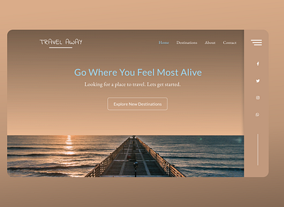 Travel Away app design typography ui ux web
