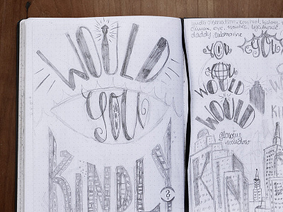 Scribbled bioshock hand lettering illustration lettering pencil rapture sketching skillshare soon to be cool