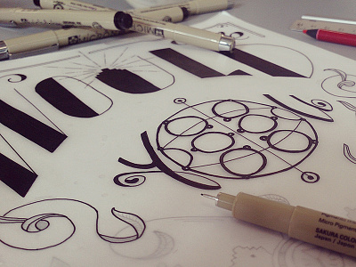 Inked bioshock hand lettering illustration ink lettering sketching skillshare