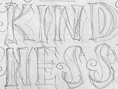 Kindness hand lettering illustration lettering pencil scribble sketch