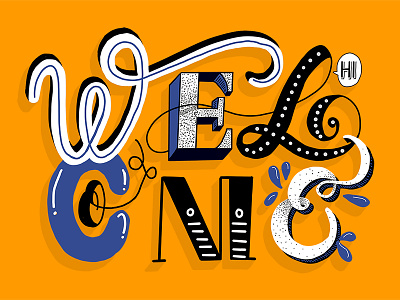 Welcome colorful hand lettering ipad just for fun lettering practive