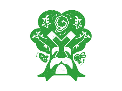 Kokiri Forest final graphic design illustration legend of zelda passion project stamp vector video games