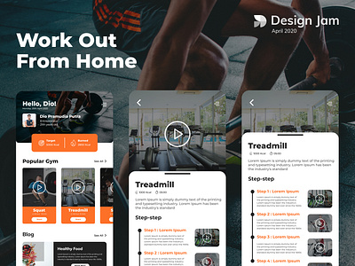 Work out from home mobile apps