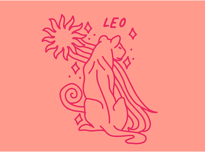 Leo Zodiac Sign astrology illustration leo lion nature psychedelic space sun sunflower typogaphy zodiac zodiac sign