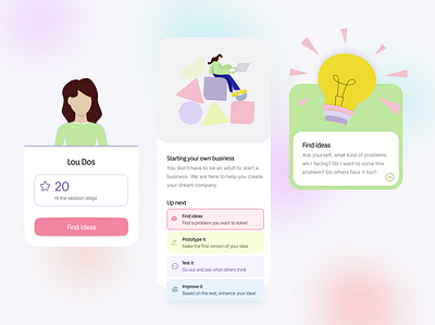 Daily UI 06 - User profile appforgirls appforteenagers childapp dailyui dailyui006 dailyui06 dailyui6 dailyuichallenge girlapp illustrations teenageapp userprofile