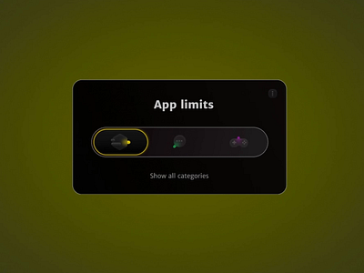 Daily UI 7 - settings iOS iPad app applimits dailyui dailyuichallenge ios ipad neon neumorphism setting settings