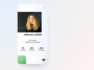 Day 6  of the UI challenge: the Profile page