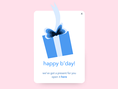 UI Challenge 16 - Pop up birthday dailyui dailyui016 dailyuichallenge popup