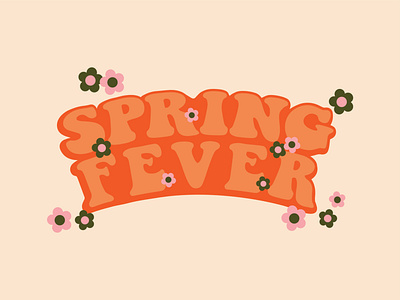 Spring Fever 70s adobe illustrator groovy simple slab serif spring springtime