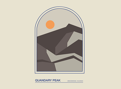 Quandary Peak adobe illustrator colorado design geometic illustration illustrator mountain simple vector