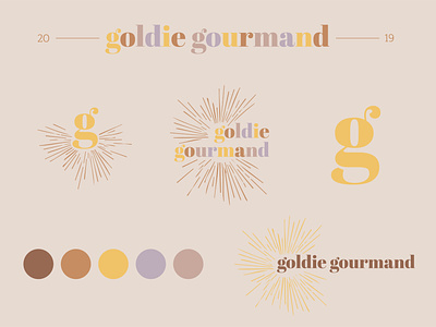 Goldie Gourmand Branding adobe illustrator bakery logo brand identity branding design flat logo logo icon slab serif