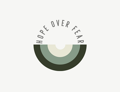 Hope Over Fear adobe illustrator design fear flat hope icon logo rainbow serif simple typography vector