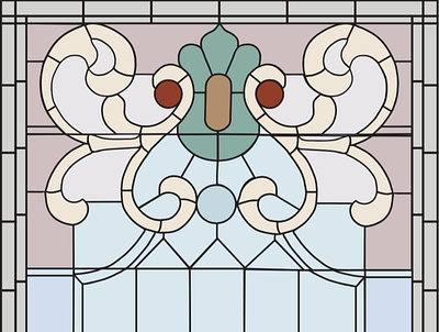 Stained Glass adobe illustrator design flat geometic graphic design stained glass