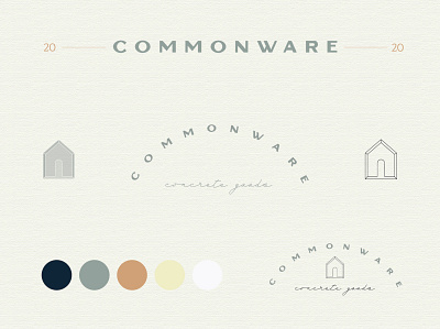 Commonware - Brand Identity 70s adobe illustrator branding design flat illustration logo procreate simple vector