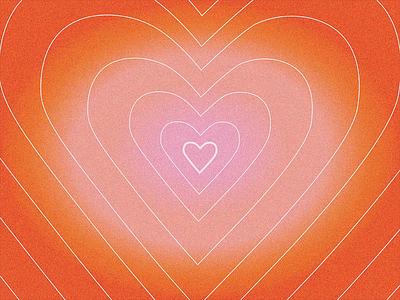 Valentines Day Gradient Heart adobe illustrator design flat gif gradient heart icon illustration love retro simple valentine day valentines