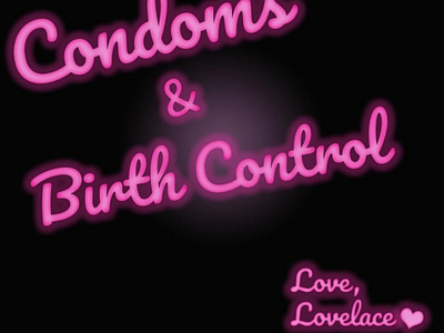 Condoms and birth control illustration poster design