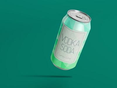 vodka soda Can mockup package design