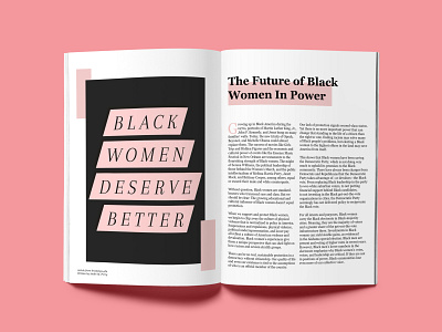 Black women in power indesign mockup print typeface typography