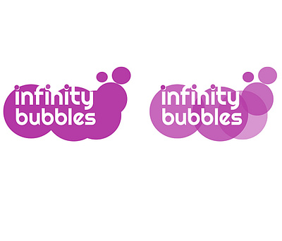 Infinity bubbles option branding design family organic