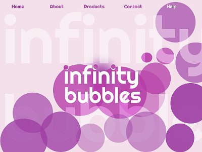 Infinity bubbles website branding graphics webdesign