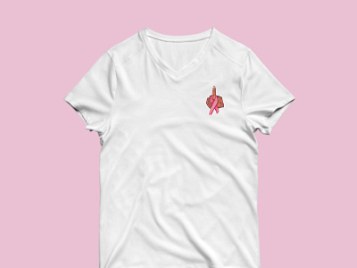 Breast cancer mock up shirt cause illustration sketch