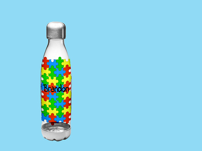 autism water bottle autism mockup packagedesign