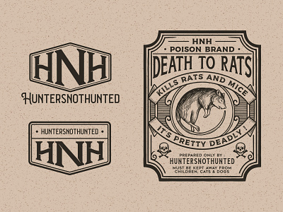 "Death to Rats" and HnH plain logo apparel branding clothing design dribbble graphicdesign hand drawn identity illustration labeldesign logo monogram poison streetwear type vector