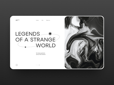 Strange world. Design concept black clean design concept design designer flat minimal ui web web design