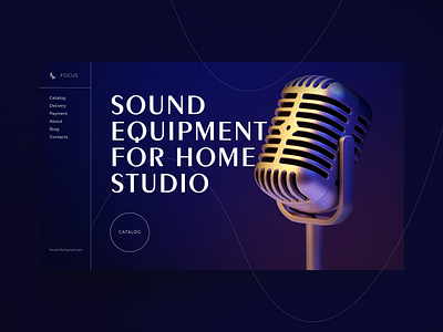 Sound equipment for home studio black clean design design designer ui web web design