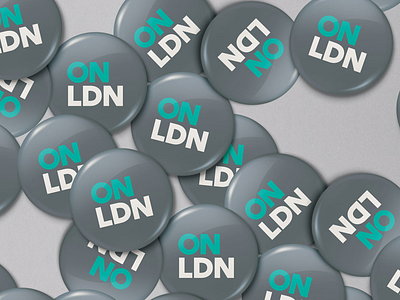 OnLondon - pin badges badge brand identity logo logo design merchandise pin badge