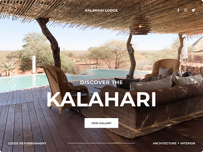 Kalahari Game Lodge african safari architecture design figma furniture design game lodge interior architecture lodge architecture ui design