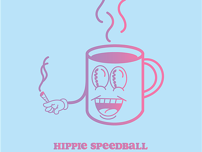 Hippie Speedball branding cannabis cannabis design cartoon hippie illustration vector