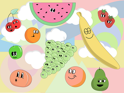 Fruit Fantasy adobe artist canadian cartoon colour concept fruit illustration illustration art illustrator
