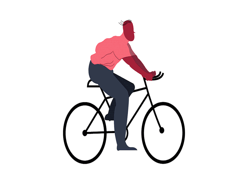 BIKE animation app character design gif illustration illustrator landscape motion design vector visual storytelling web