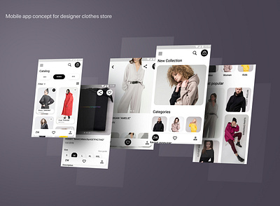 Mobile app concept for designer clothes store app design mobile app mobile design ui ux